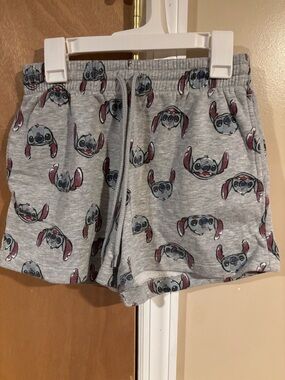 Disney Gray Stitch Print Athletic Shorts